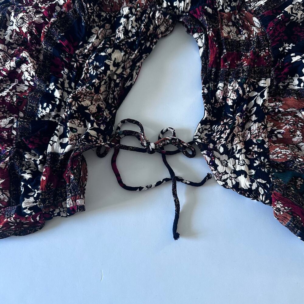 Millibon Floral Crop Blouse - Women's Medium - Boho - Picture 5 of 8